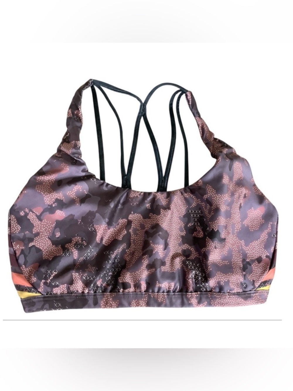 Maaji Vibrant Strappy Sports Bra Size Large Athleisure Yoga Casual